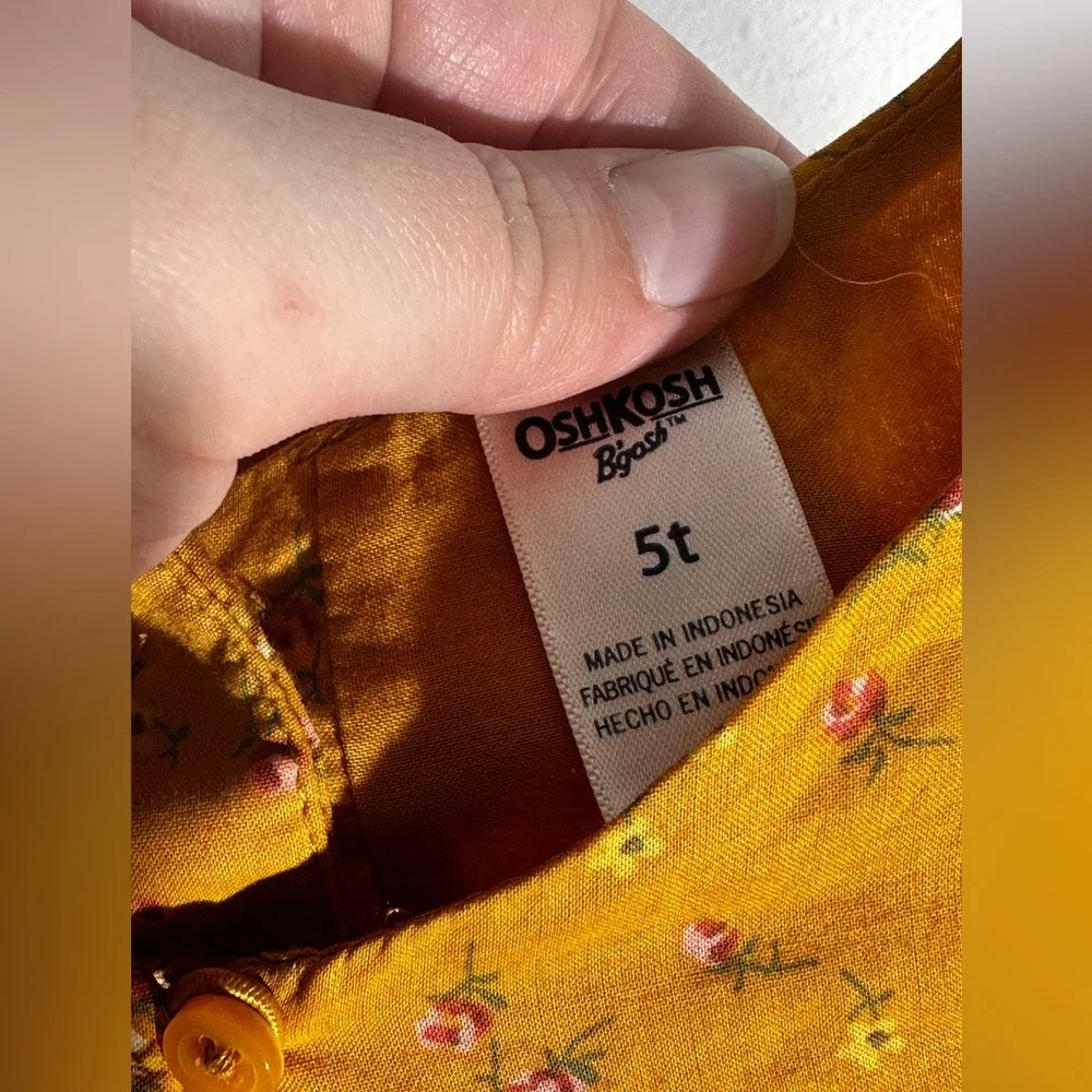 Oshkosh 5T yellow mustard dress